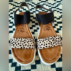 Stylish Black and Tan Sandals